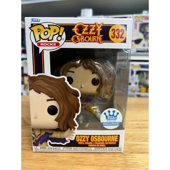 VAULTED EXCLUSIVE Ozzy Osbourne Purple Fringe Outfit Funko Pop Rocks #332 Black - Picture 1 of 6